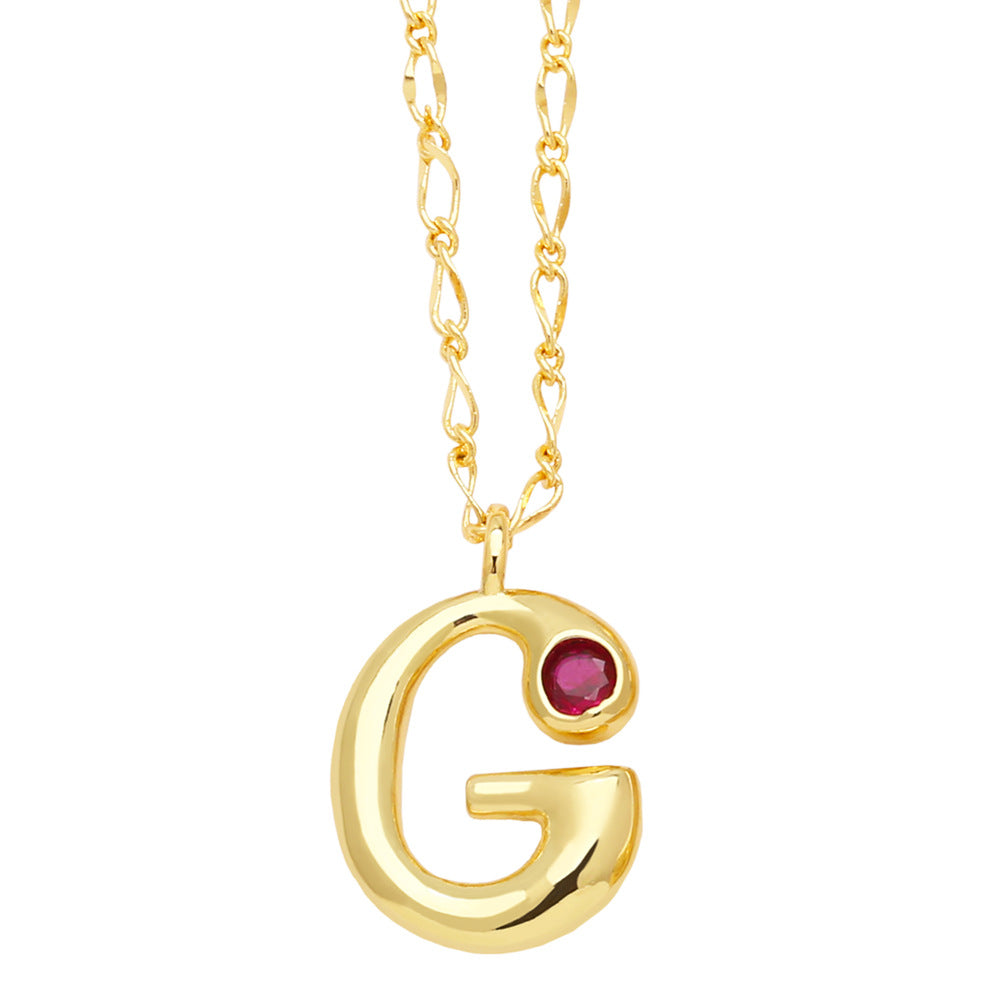 Wholesale 26 English Letters Gold Plated Necklace